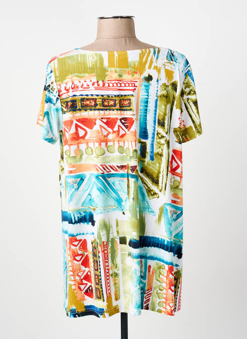 Top stretch manches courtes bleu ARONA femme