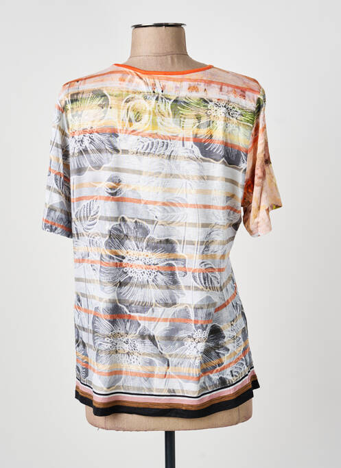 Top stretch manches courtes orange GUY DUBOUIS femme