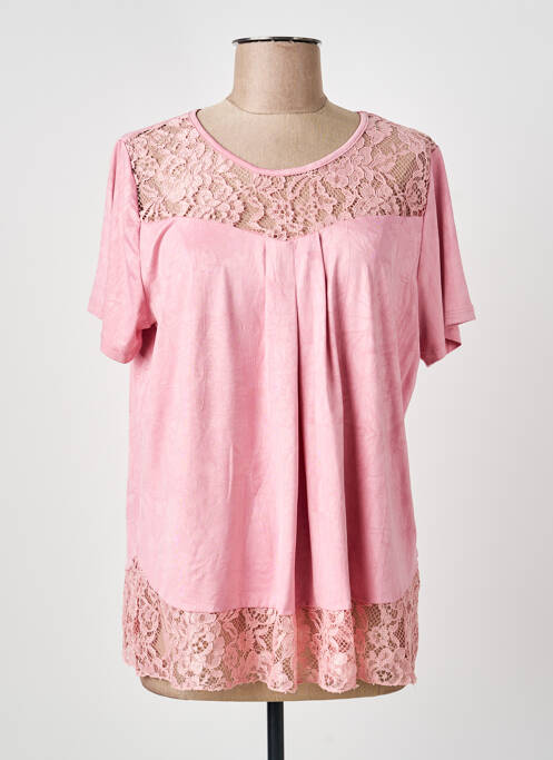 Top manches courtes manches courtes rose NAYAT femme