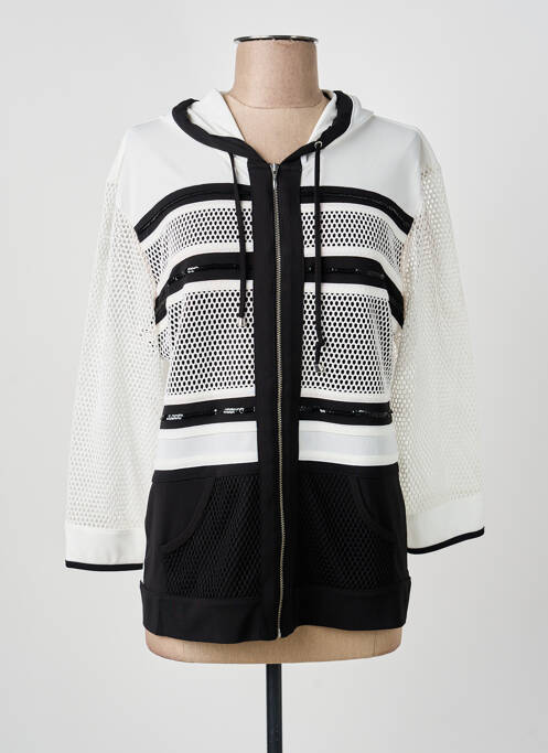 Veste casual col rond blanc ANANKE femme