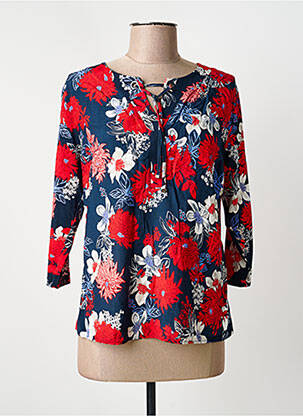 T-shirt manches 3/4 manches 3/4 rouge FRANK WALDER femme