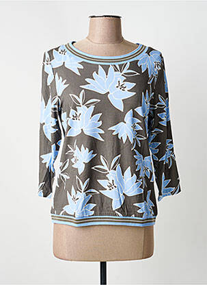 T-shirt manches 3/4 manches 3/4 gris FRANK WALDER femme