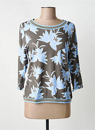 T-shirt manches 3/4 manches 3/4 gris FRANK WALDER femme