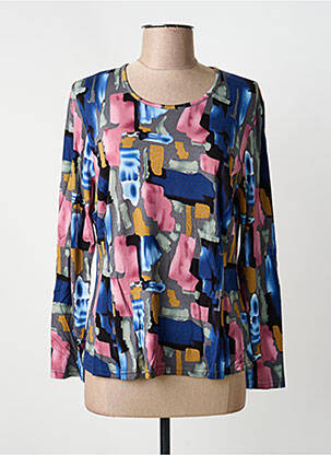 T-shirt manches longues manches longues bleu GUY DUBOUIS femme