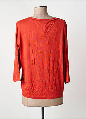 T-shirt manches 3/4 manches 3/4 orange FRANK WALDER femme