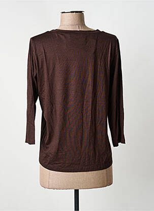 T-shirt manches 3/4 manches 3/4 marron FRANK WALDER femme