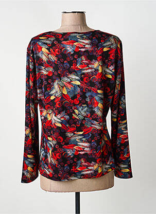 Sous-pull imprimé fantaisie manches longues rouge GUY DUBOUIS femme