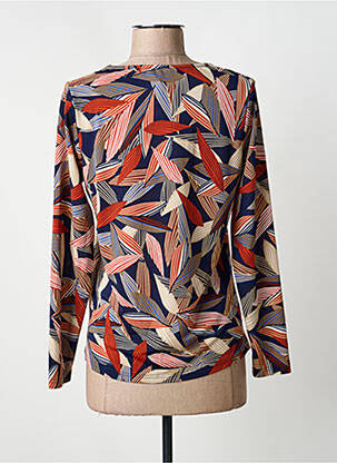 Top tissage crêpe manches 3/4 bleu GUY DUBOUIS femme