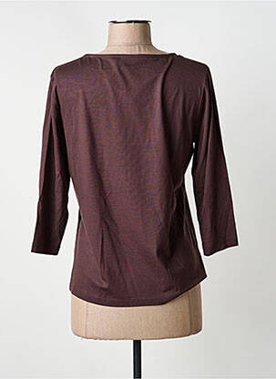 T-shirt manches 3/4 manches 3/4 marron FRANK WALDER femme