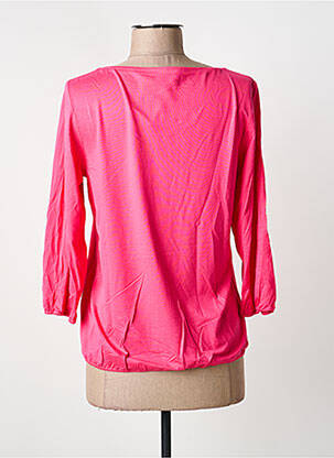 Blouse col rond manches 3/4 rose FRANK WALDER femme