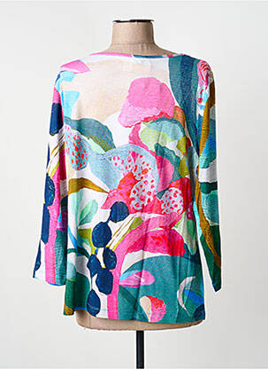T-shirt manches 3/4 manches 3/4 rose DOLCEZZA femme