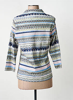 Polo imprimé rayures manches 3/4 vert RABE femme