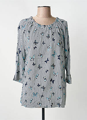 Tunique manches longues bleu FRANK WALDER femme