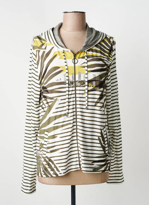 Gilet manches longues stretch vert FRANK WALDER femme