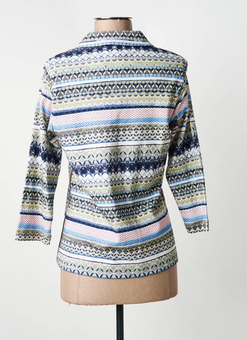 Polo imprimé rayures manches 3/4 vert RABE femme