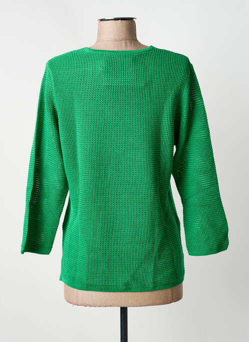 Pull coupe cintrée manches 3/4 vert RABE femme
