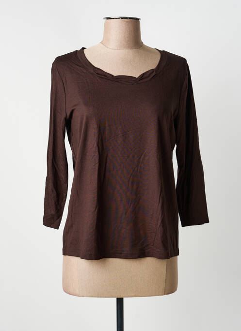 T-shirt marron FRANK WALDER femme