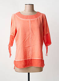 Top col rond manches 3/4 orange CAPUCCINO femme