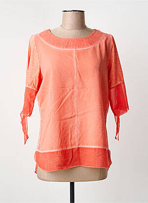 Top col rond manches 3/4 orange CAPUCCINO femme