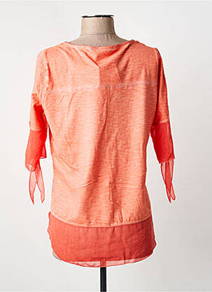 Top tissage crêpe manches 3/4 orange CAPUCCINO femme