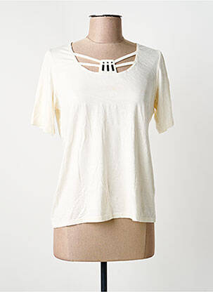 T-shirt stretch manches courtes beige TELMAIL femme