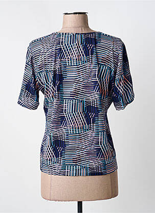 T-shirt imprimé fantaisie manches courtes bleu GUY DUBOUIS femme