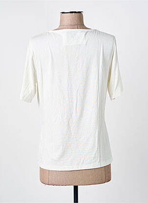 T-shirt coupe droite manches courtes blanc FRANK WALDER femme