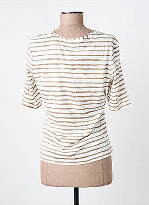 T-shirt coupe cintrée manches courtes beige BARBARA LEBEK femme
