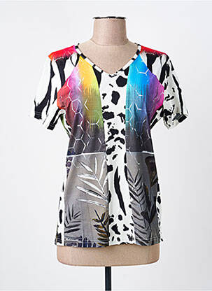 T-shirt imprimé fantaisie manches courtes noir MERI & ESCA femme