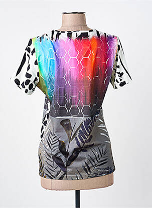 T-shirt imprimé fantaisie manches courtes noir MERI & ESCA femme
