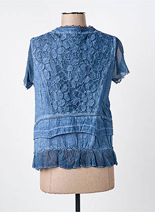 Chemisier manches courtes manches courtes bleu MERI & ESCA femme