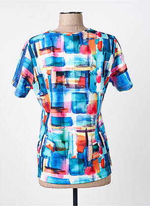 T-shirt imprimé fantaisie manches courtes bleu GUY DUBOUIS femme