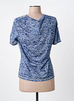 T-shirt coupe cintrée manches courtes bleu BARBARA LEBEK femme