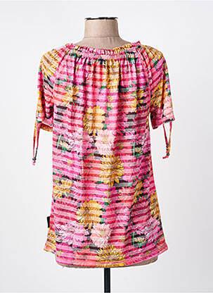 Top stretch manches courtes rose CAPUCCINO femme