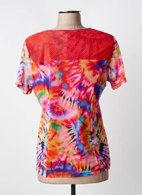 T-shirt imprimé fantaisie manches courtes rouge GUY DUBOUIS femme
