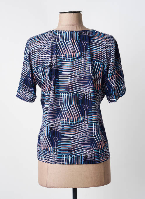 T-shirt imprimé fantaisie manches courtes bleu GUY DUBOUIS femme