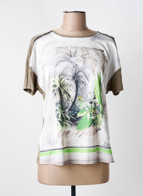 T-shirt imprimé fantaisie manches courtes vert THOMAS RABE femme