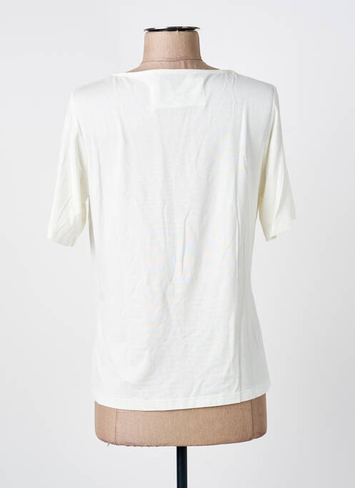 T-shirt coupe droite manches courtes blanc FRANK WALDER femme