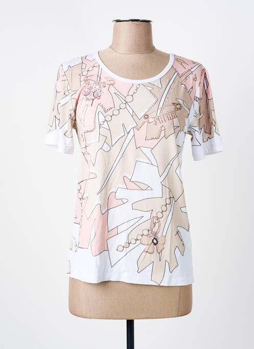 T-shirt imprimé fantaisie manches courtes beige ANANKE femme