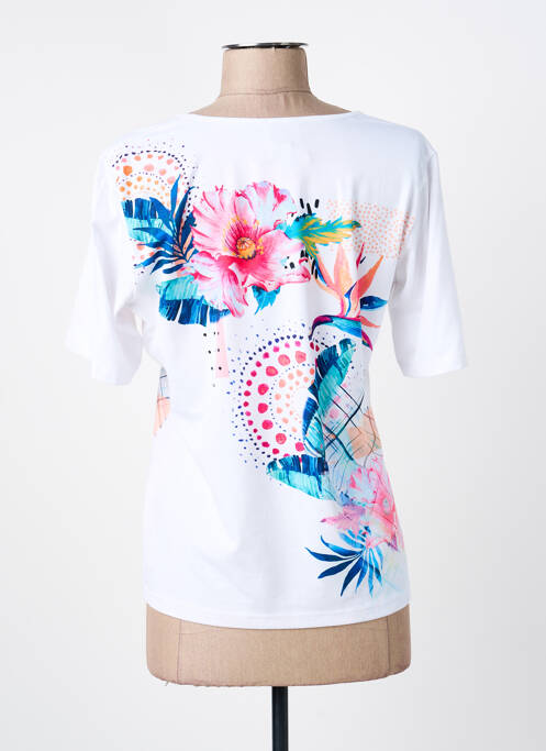 T-shirt imprimé fantaisie manches courtes blanc GUY DUBOUIS femme