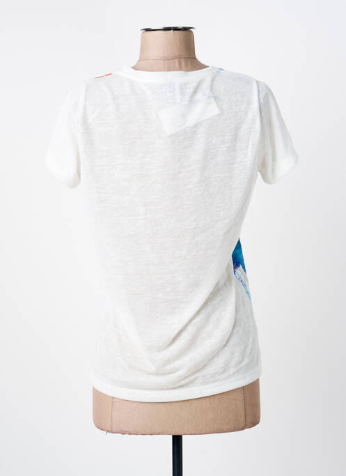 T-shirt imprimé fantaisie manches courtes blanc GUY DUBOUIS femme