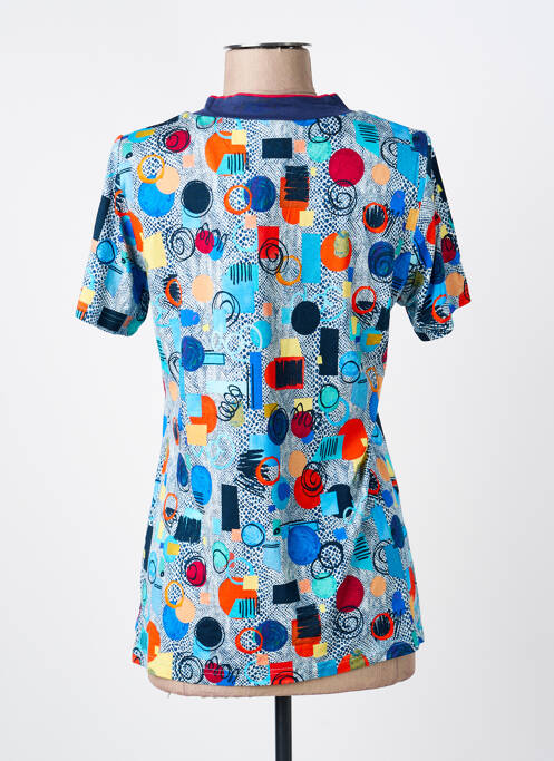 T-shirt imprimé fantaisie manches courtes bleu GUY DUBOUIS femme