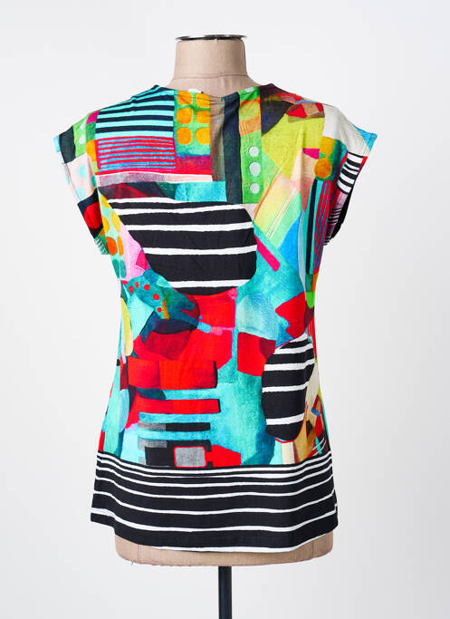 T-shirt imprimé fantaisie manches courtes noir DOLCEZZA femme