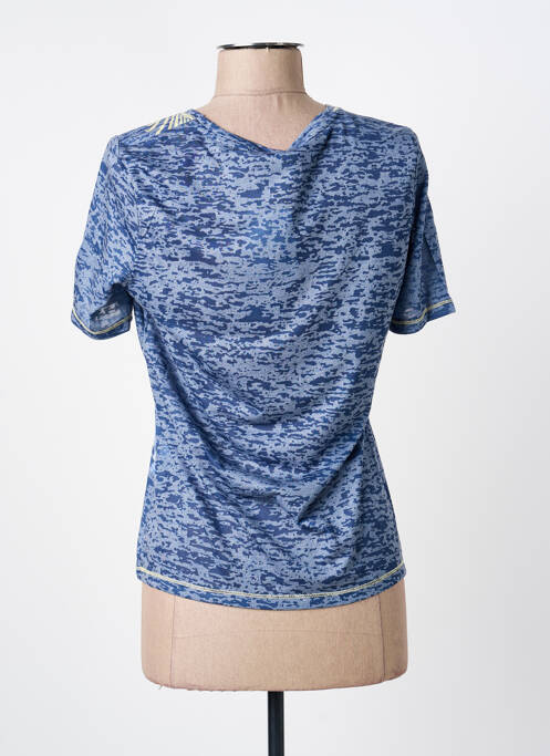 T-shirt coupe cintrée manches courtes bleu BARBARA LEBEK femme