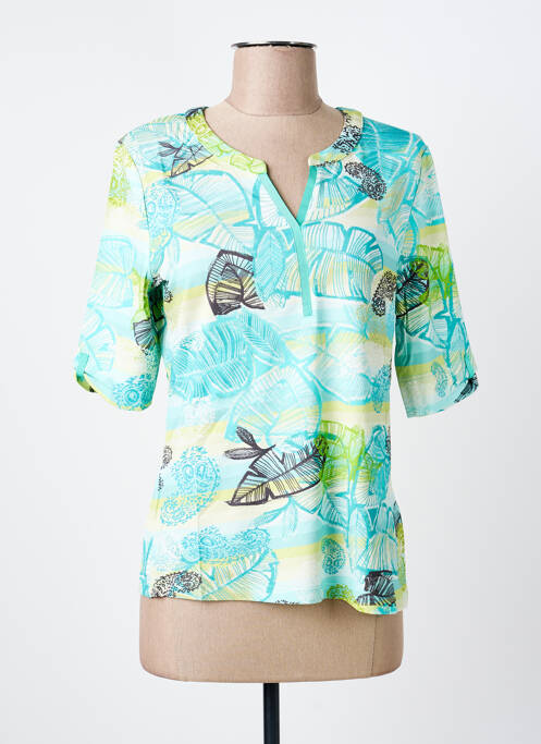 T-shirt imprimé fantaisie manches courtes bleu BARBARA LEBEK femme