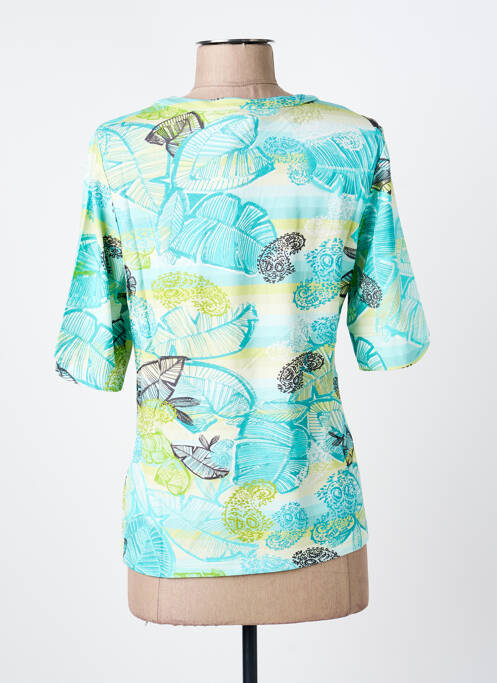 T-shirt imprimé fantaisie manches courtes bleu BARBARA LEBEK femme