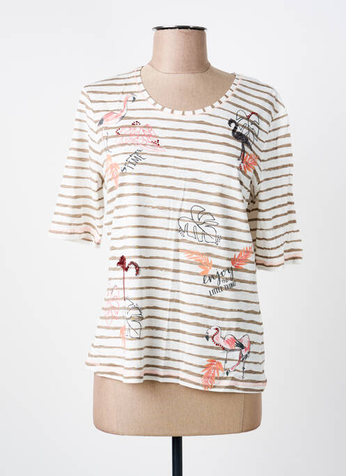 T-shirt beige BARBARA LEBEK femme