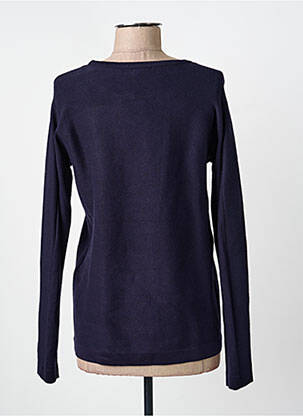 Pull coupe droite manches longues bleu BARBARA LEBEK femme