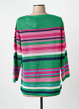Pull coupe droite manches 3/4 vert RABE femme