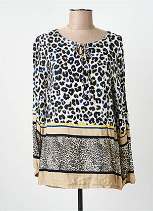 Blouse tissage popeline manches longues beige MERI & ESCA femme